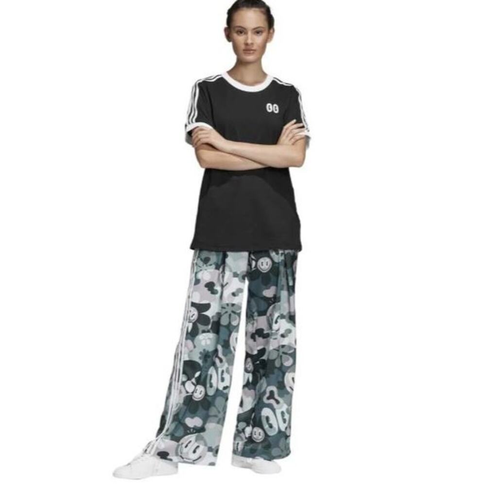 Adidas Originals X Hattie Stewart Wide Leg Track Pants XS Flare Cartoon Camo - Picture 5 of 13